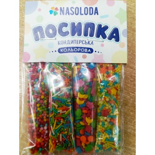 Посыпка кондитерская цветная 25 г Nasoloda